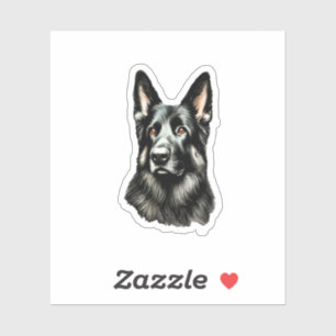 Adesivo German shepherd Preto e Tan