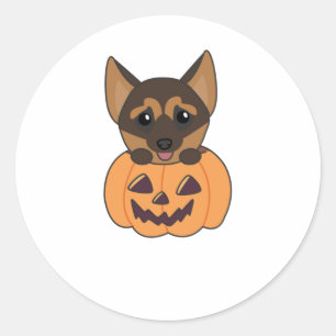 Adesivo German shepherd Pumpkin Feliz Dia das Bruxas