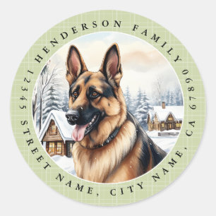 Adesivo German shepherd redondos