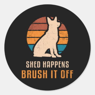 Adesivo German shepherd Shed Ocorre Cão Vintage Engraçad