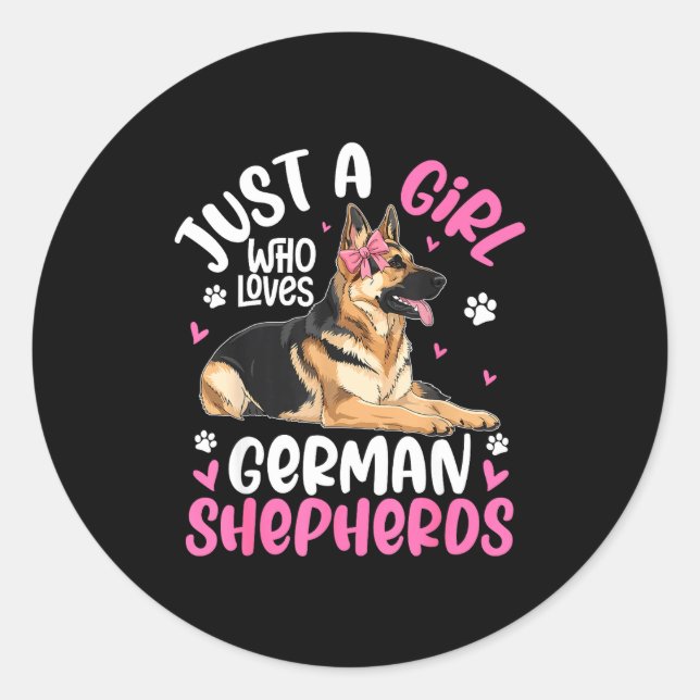 Adesivo German Shepherd Shirt For Girls Women German Sheph (Frente)
