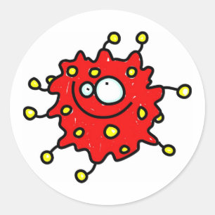 Adesivo Germe vermelho dos desenhos animados
