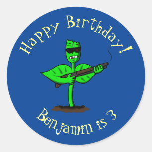 Adesivo Germinador cyborg planta desenhos engraçados