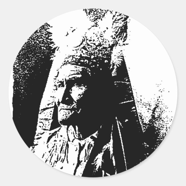 Adesivo Gerônimo preto e branco (Frente)