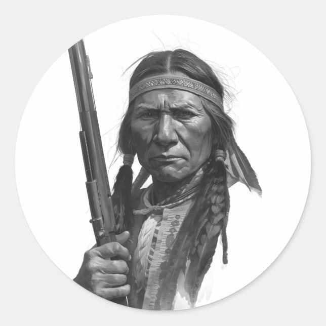 Adesivo Geronimo Preto e Branco (Frente)