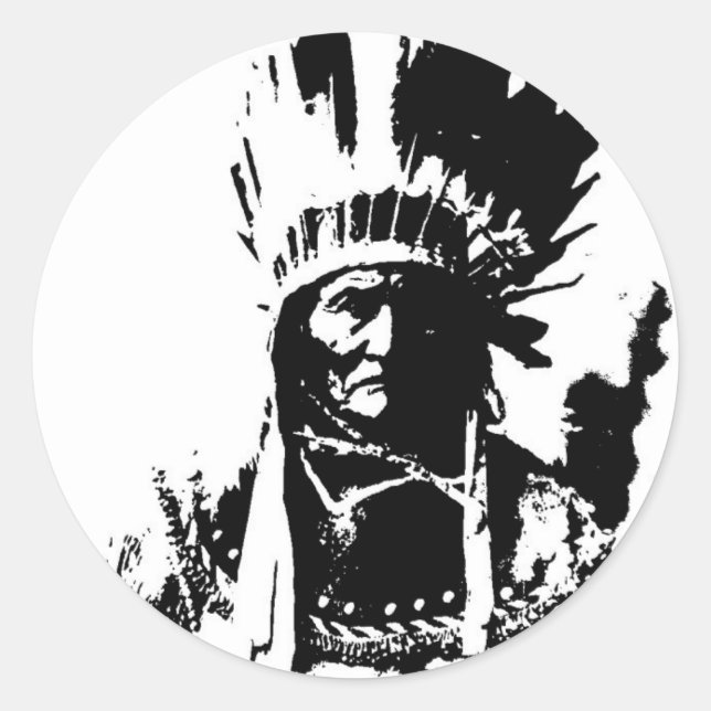 Adesivo Gerônimo preto e branco (Frente)