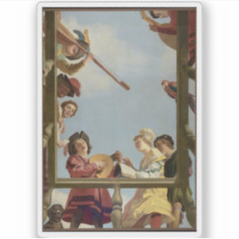 Adesivo Gerrit van Honthorst - Musical Group on a Balcony