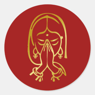 Adesivo Gesto bem-vindo do indiano - Namste