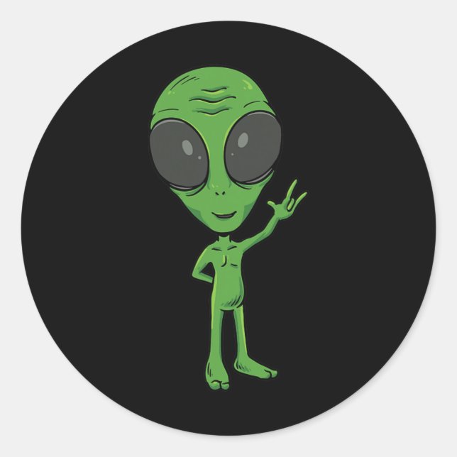 Adesivo Gesto de mão Asl de alienígena Ily ciente da perda (Frente)