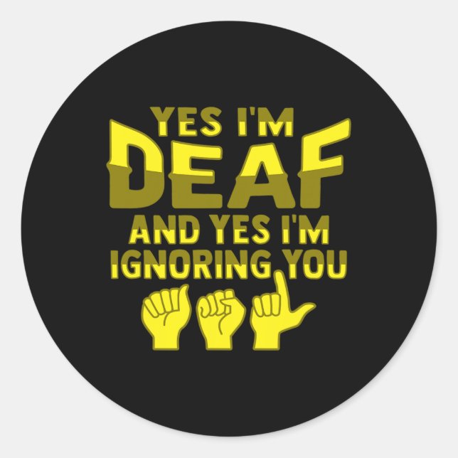 Adesivo Gesto de Mão Sensível Perda de Audiência Sensível  (Frente)