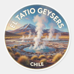 Adesivo Geysers El Tatio Chile Paisagem Vulcânica Andina