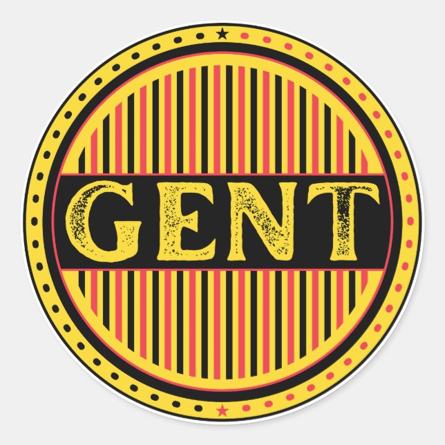 Adesivo Ghent City Pride Emblem – Belgian Identity (Frente)