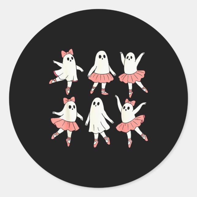 Adesivo Ghost Ballerina Ballet Dance Teacher Halloween Cos (Frente)