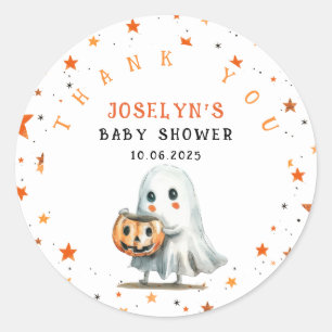 Adesivo Ghost BOO Bonito com Halloween de Padrão Estrela