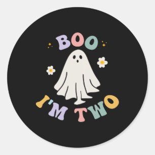 Adesivo Ghost Boo, sou Crianças de Dois Anos segundos aniv