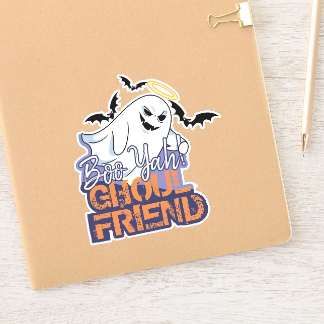 Adesivo Ghost Boo Yah Ghoul Friend ID847 Sticker (Notebook)