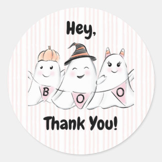 Adesivo Ghost Boos no Halloween, rosa-claro