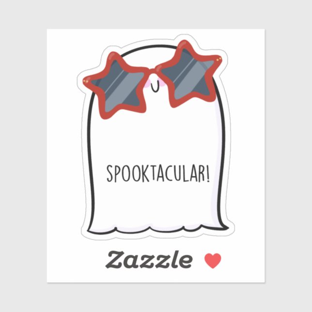Adesivo Ghost Cute Halloween Art Fall Season (Folha)