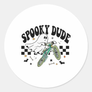 Adesivo Ghost Cyclical Bike Retro Halloween Party C