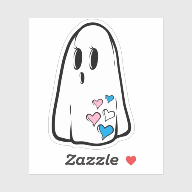 Adesivo Ghost de Orgulho Trans (Folha)