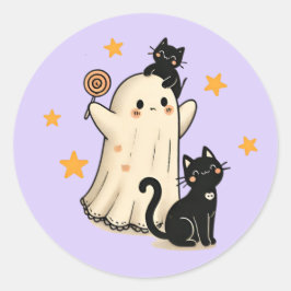 Adesivo Ghost e Gatos Pretos Frescos
