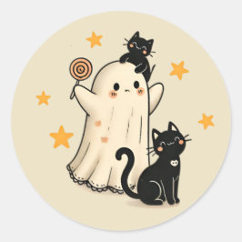 Adesivo Ghost e Gatos Pretos Frescos