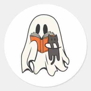Adesivo Ghost Ghost Ghost Lendo Livro Spooky Season Hallow
