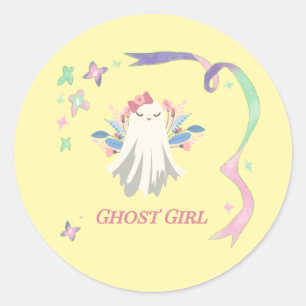 Adesivo Ghost Girl Diversão Pastel Halloween