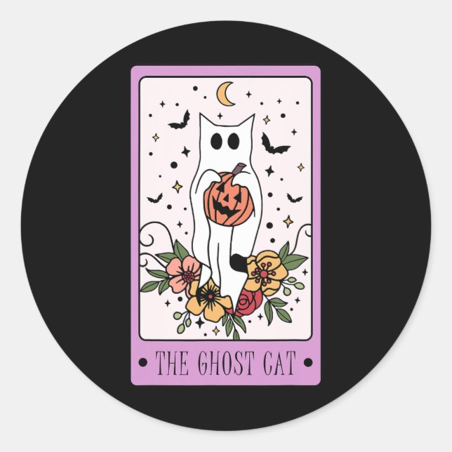 Adesivo Ghost Halloween Pumpkin Cat Lov (Frente)