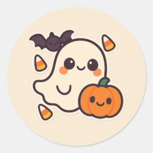 Adesivo Ghost Halloween Sticker de Kawaii Cute