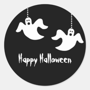 Adesivo Ghost Halloween Stickers, Preto