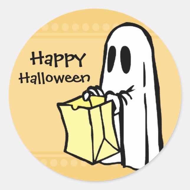 Adesivo Ghost Happy Halloween Stickers (Frente)