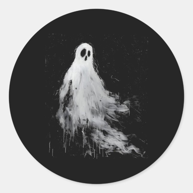 Adesivo Ghost Horror Spooky Assusty Halloween Grunge Aesth (Frente)