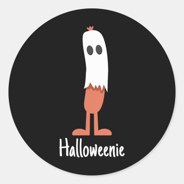 Adesivo Ghost Hot Dog Halloweenie Figurume Divertido Comid (Frente)