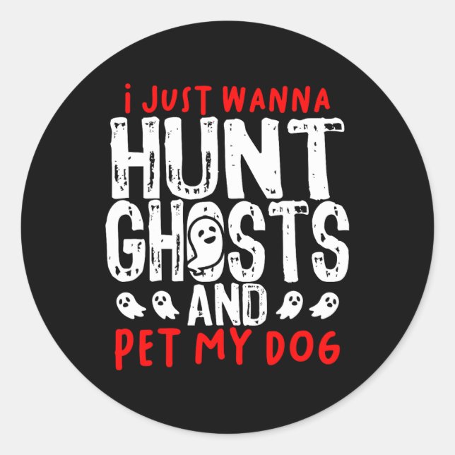 Adesivo Ghost Hunter Paranormal Hunter Investigator Dog L (Frente)