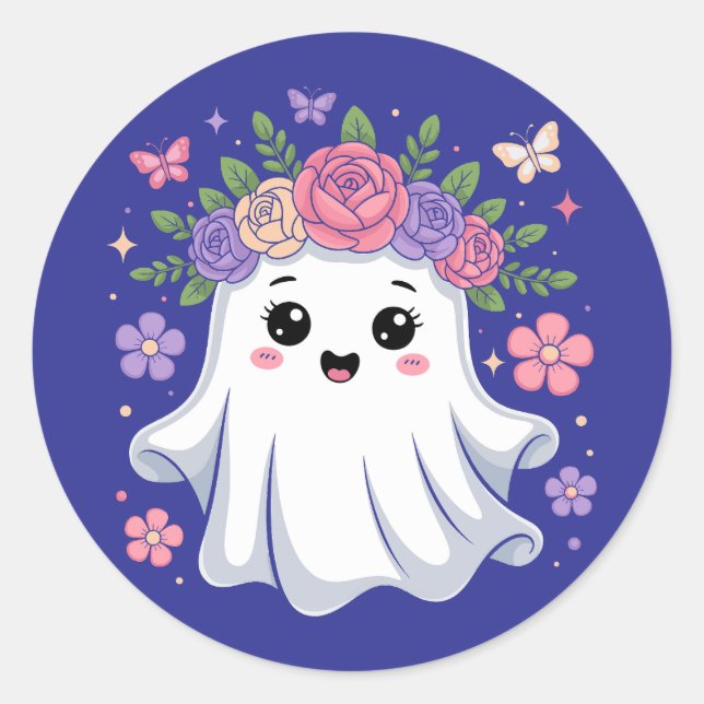 Adesivo Ghost Kawaii Halloween (Frente)