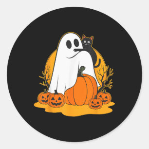 Adesivo Ghost Negro Gato Gato Pumpkin Halloween Mano.