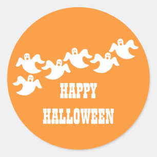 Adesivo Ghost Party Halloween Stickers, Orange