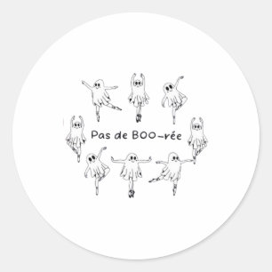 Adesivo Ghost Pas De Boo-rée Balé Dancer Spooky Hallowee