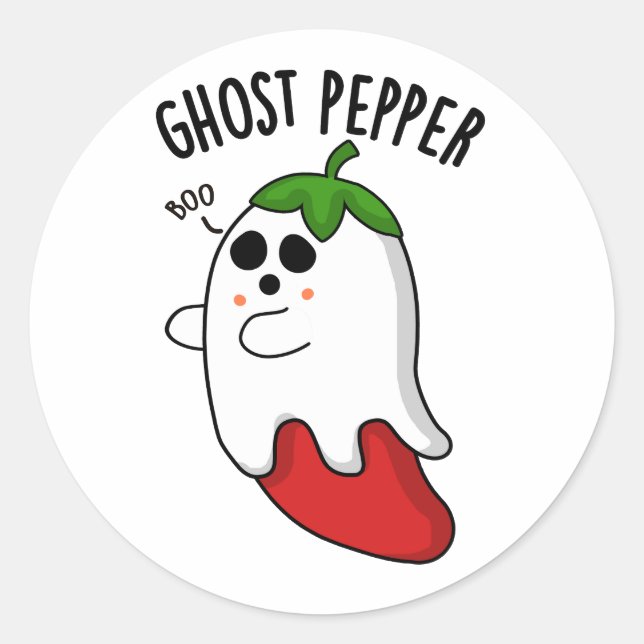 Adesivo Ghost Pepper Funny Chili Pun (Frente)