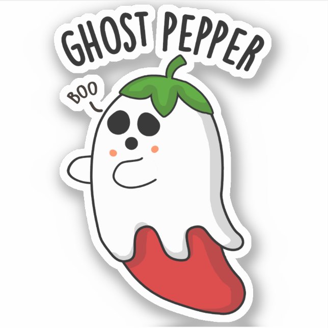Adesivo Ghost Pepper Funny Chili Pun (Frente)
