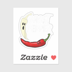 Adesivo Ghost Pepper Funny Spicy Hot Halloween Peppe