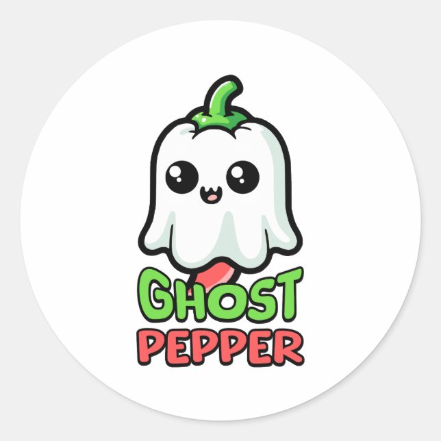 Adesivo Ghost Pepper! Pun De Pimenta Quente (Frente)