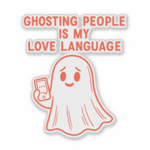 Adesivo Ghost Pessoas É Minha Linguagem De Amor - Fantasma
