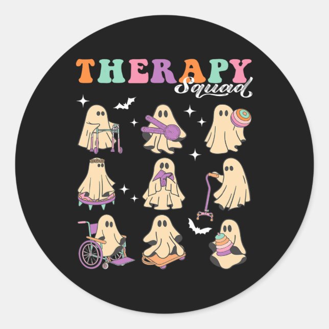 Adesivo Ghost Physical Therapy Squad Slp Ot Pt Team Hallow (Frente)