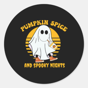 Adesivo Ghost Pumpkin Spice Latey Fall Vibe Halloween Spoo