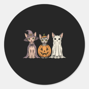 Adesivo Ghost Sphynx Cat Lover Pumpkin Halloween Longo