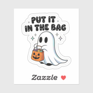 Adesivo Ghost Sticker Bonito - Halloween "Put It In The Ba