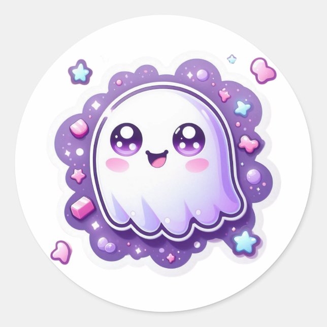 Adesivo Ghost Sticker Pastel Spooky Halloween (Frente)