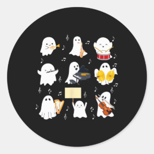 Adesivo Ghost Tocando Instrumentos Musicais Música do Dia 